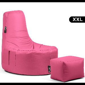 Casacomfy – Gamer XXL – Zitzak met Voetenbankje – Roze – Waterbestendig