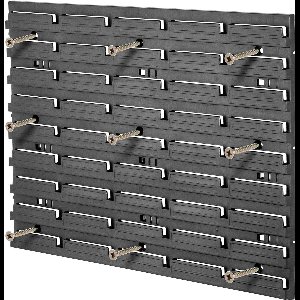 KADAX Gereedschapswandrek, 156 x 78 cm, werkplaatswandrek, werkplaatsrek voor garage, gereedschapswandset, opslagsysteem met opbergkasten, uitbreidbare wandplaten, rood, 97-delig