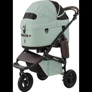 AirBuggy Dome 3 Premier Set Regular – Grass Green - buggy voor hond of kat - afmetingen: 96 × 53,5 × 103 cm (L×B×H)