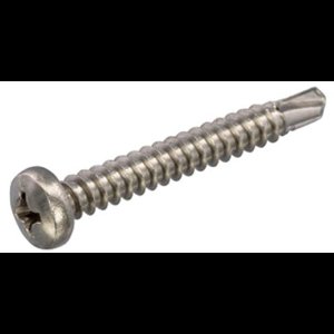 Zelfborende Plaatschroeven - Phillips 2 Cilinderkop - 4,2 x 32mm - Voldraad - RVS (200 stuks)