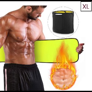 JeiibrZui Fitnessgordel - Zweetband - Voor Buikvet Verlies en Verbeterde Houding - 1 - Geschikt voor Mannen en Vrouwen in het Dagelijks Gebruik - Zwart