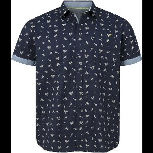 Charles Colby herren Overhemd Met Korte Mouwen - 41/42 - donkerblauw