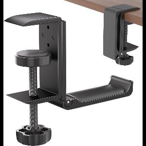 Koptelefoonstandaard voor kantoor hieronder – Koptelefoonstandaard – Verstelbare koptelefoonstandaard – Koptelefoonstandaard – Koptelefoonstandaard voor kantoor – Universele koptelefoonhaak - zwart aluminium