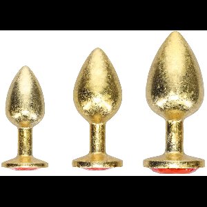 Milan collection - Metal anal plug set - Gold