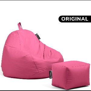 Casacomfy – Pear Original – Zitzak met Voetenbankje – Roze – Waterbestendig