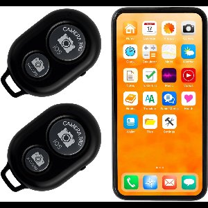 TronicXL 2 stuks Bluetooth Selfie Remote – Draadloze Afstandsbediening geschikt voor iPhone en Android - Foto & Video Shutter - Compact & Licht