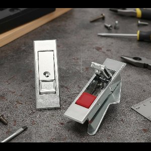 MS603 Knopfschloss Verteilerschrank – Universeel Schakel- en Deurslot met Sleutel – Veiligheidsslot voor Actenkast, Schaltkasten & Vliegtuigpanelen – Duurzaam Metalen Bounce Lock – Whitebutton With Key – Industrialhome