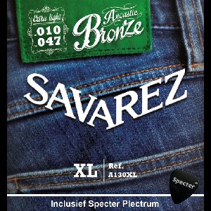 Savarez A130XL Premium Gitaarsnaren Voor De Akoestische Gitaar Met Specter Plectrum | Snarenset | Akoestisch | Stalen Snaren