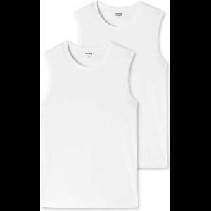 Uncover by Schiesser Tanktops 2-pack ronde hals wit - Uncover Heren Onderhemd - wit
