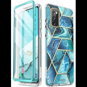 Cosmo 360 Backcase hoesje met screenprotector Geschikt Voor Samsung S20 FE - Ocean Blue