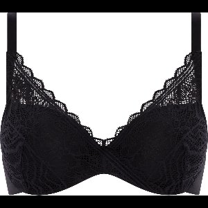 Chantelle EasyFeel - Floral Touch - Bedekkende memory bh - Zwart - B 90