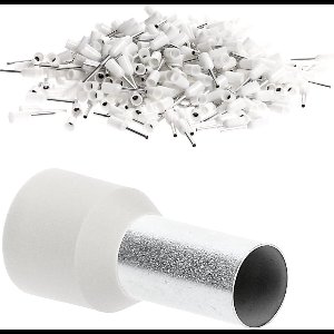 100 stuks Kalitec AE0508WSSB adereindhulzen geïsoleerd 0,5 mm² 8 mm lang wit I Made in Germany I Industriële kwaliteit