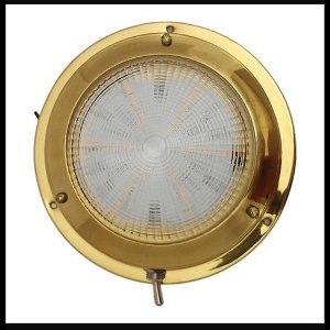 Hollex Plafonnière opbouw messing 12V 102mm ww LED