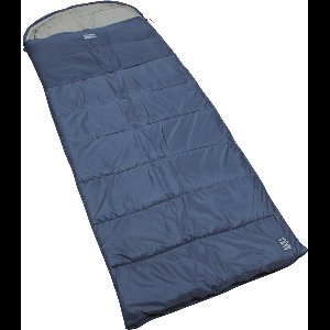 Polydaun AKKA - slaapzak - met capuchon - ripstop - GRS 3D-Polarsoft® vulling - blauw/grijs - 85x230 cm