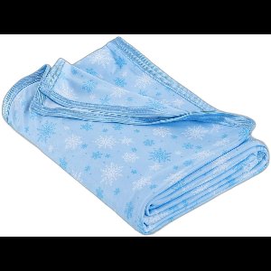 Koeldeken, dubbelzijdig koudeeffect, zomerdeken, licht, zelfkoelende deken, koeldeken met Japanse Q-Max 0,42 koelvezels, koele deken voor slapen, woondeken, blauw, 150 x 200 cm