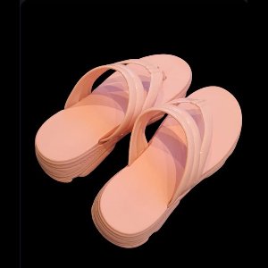 Dames teenslipper Zwart 40, help de natuur (50% gerecycled)