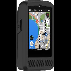 Beschermhoesje + screenprotector voor Wahoo Elemnt Roam 3 - Siliconen beschermhoes voor fietsnavigatie - zwart