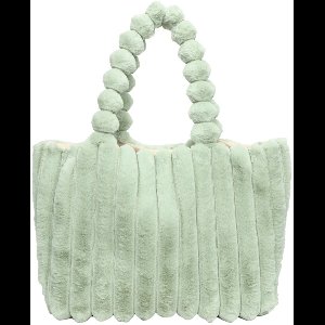 Pluche Draagtas – - Shopper - Lichtgewicht Schoudertas met Grote Capaciteit – Veelzijdige Damestas - Groen