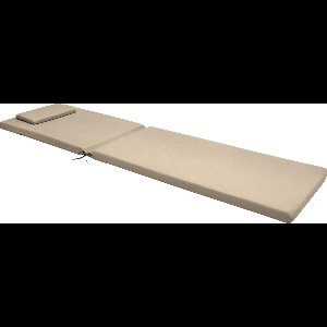 Beautissu Loft RL ligbedkussen 200 x 60 x 5 cm - kussen ligstoel tuinstoel kussens natuur