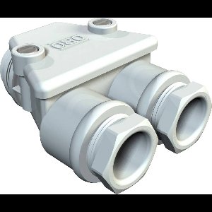 OBO Bettermann 2024063 Tweelingsschroefverbinding Kunststof, Polystereen Lichtgrijs 1 stuk(s)