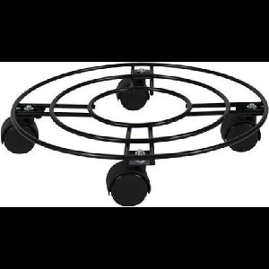 Bloempot trolley zwart D26 H6 - 50 kg