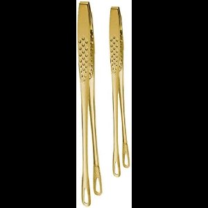 Vleestang Set - Serveertang - Keukentang - Kookpincet - Vleespincet - Set van 2 - Goud