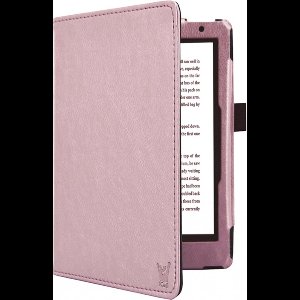 Hoes geschikt voor Kobo Aura H2O Edition 2 - Book Case Premium Sleep Cover Kunstleer Hoesje met Auto/Wake Functie - Roze
