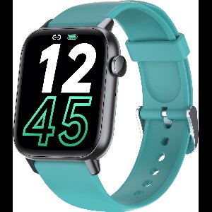 SAMTECH Smartwatch - Heren & Dames – horloge – met HD Touchscreen - Stappenteller, Calorie Teller, Slaap meter – Groen/Turquoise