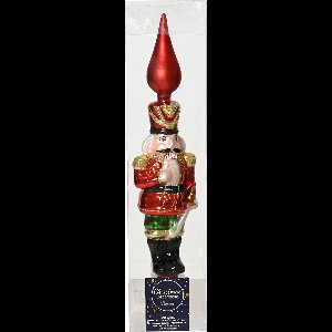 Piek glas d6h29cm rood