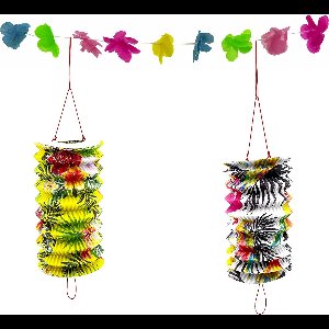 Feest Slinger met lampions 3,6 mtr - 2 Stuks