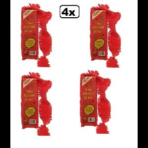 4x Crepe guirlande brandveilig rood 24 meter