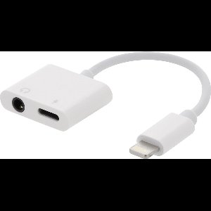 DELTACO EPZI IPLH-594 Lightning naar 3,5 mm audio-adapter - Wit