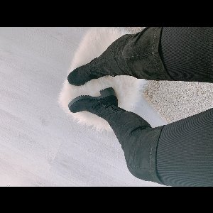 Shoekueen Dames Overknee Laarzen Zwart Suede 38