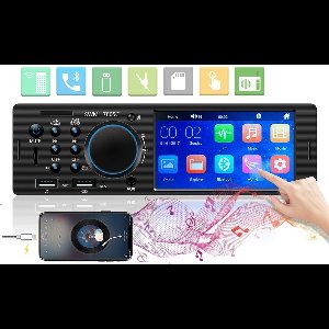 TechU™ Autoradio T150 – 1 Din met Afstandsbediening – 4.1 inch Touchscreen Monitor – FM radio – Bluetooth – USB – AUX – SD - Handsfree bellen