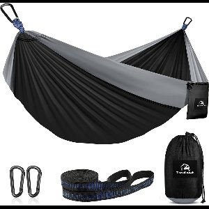 Travelhawk Hangmat - Dubbele en Enkele Hangmatten - Campingaccessoires - Hangmat 2 Persoons - Hammock - Incl Opbergzak Karabijnhaken en Riemen