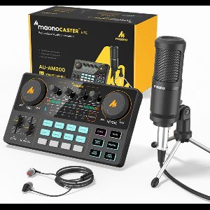 Maono - AU-AM200-S1 - Portable Podcast Starterpack - Inclusief Accessoires - Streaming Deck - Geschikt voor PC / PS4 / PS5