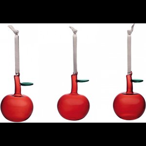 Iittala Glazen appel rood set van 3