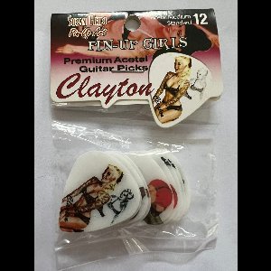 Clayton - Pin-Up girls - plectrums - medium - 12-pack