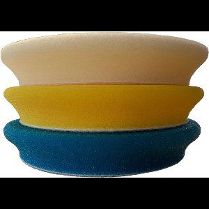 RUPES DA POLIJSTPAD BLAUW GEEL WIT 5 INCH 130MM KIT 3 ITEMS