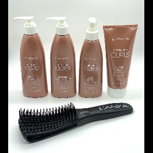 L’anza Healing Curls set + gratis curls borstel - Curls shampoo - Curls conditioner - Curls boost spray - Curls flex gel - VEGAN