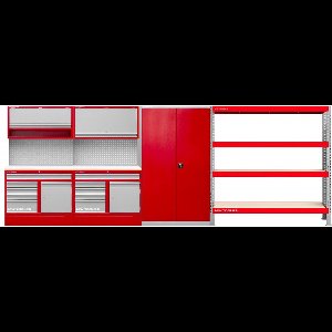 Werkplaatsmeubilair 5,3M met kast en rek MW Tools PRACO255KS