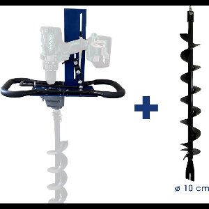 EGI RJ110 - Accuboor boorhouder met 100mm boor - voor eigen accuboor - uitgaande as 20 mm - Elektrische grondboor