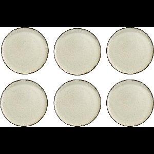 Kitchen Trend Creme ocean 27 cm dinerbord bord set van 6