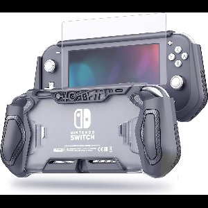 Cablebee Protector beschermhoes inclusief 9H screen protector geschikt voor Nintendo Switch Lite - Grijs