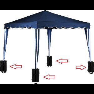 Gewichtszakken voor verzwaring van de partytent poten, set van 4