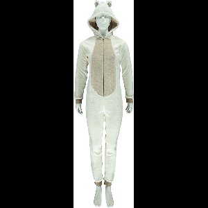 Apollo - Onesie dames - Beren onesie - Beige - Maat S/M - Onesie volwassenen - Onesie volwasssenen vrouwen pyama