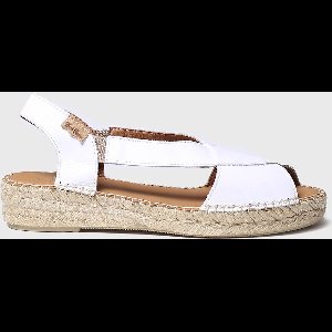Toni Pons Elda-P Dames Espadrilles Blanc | Wit | Leer | Maat 37 | ELDAPblanc