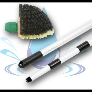 Plumeau Ragebol rond kunsthaar 100% FSC hout - Lange steel tot ruim 4 meter!