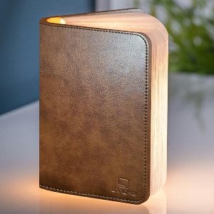 Gingko - Sfeerlicht - Smart Book Light - bruin Leder - small