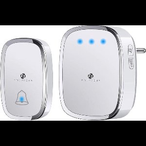 Equivera Draadloze Deurbel - Draadloze Deurbel - Draadloze Deurbel voor Buiten - Huis Deurbel - Belknop - 1 Zender + 1 Ontvanger - Waterdicht - Draadloze Deurbel Set